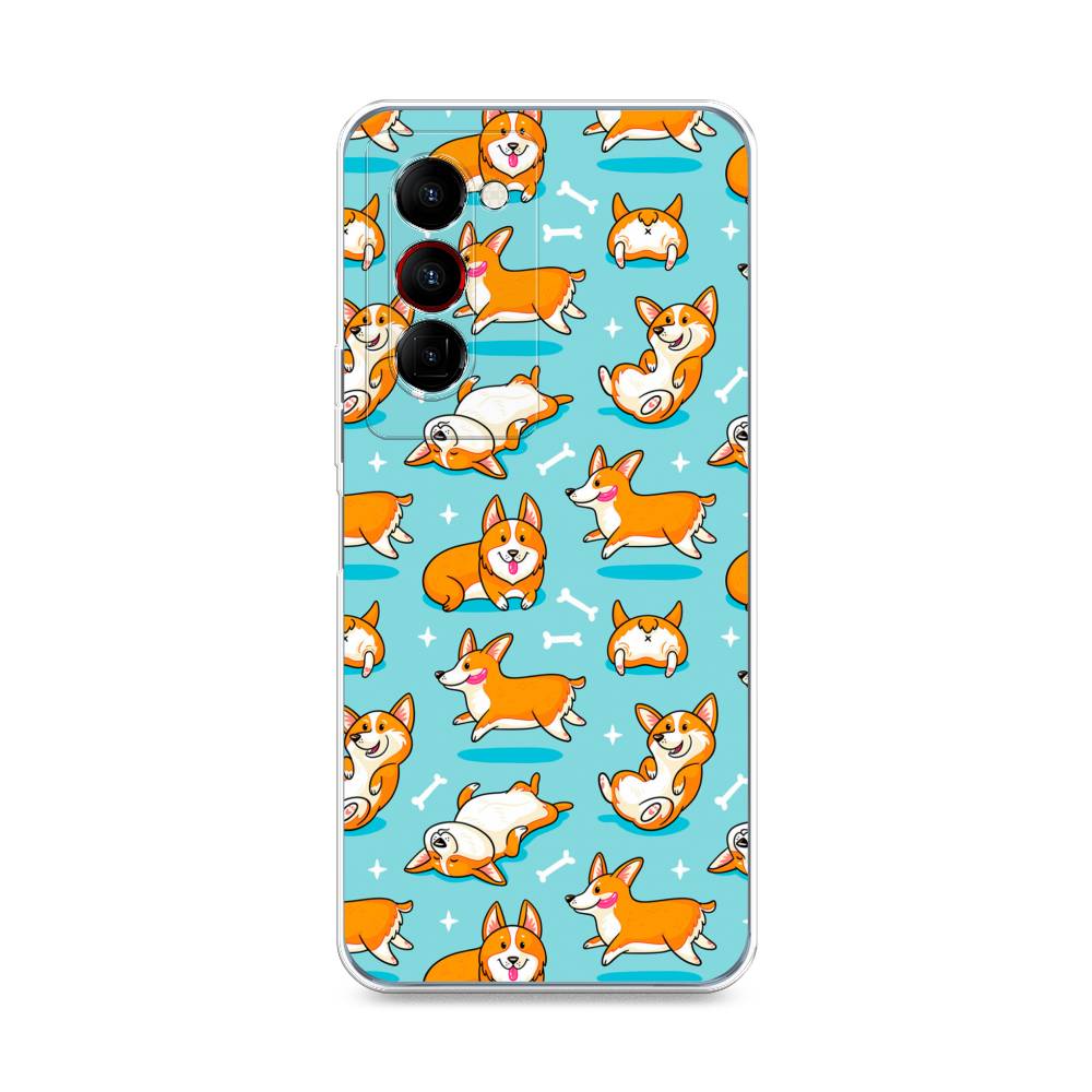 

Чехол Awog на Tecno Camon 18 Premier "Веселые корги", Разноцветный, 300850-2