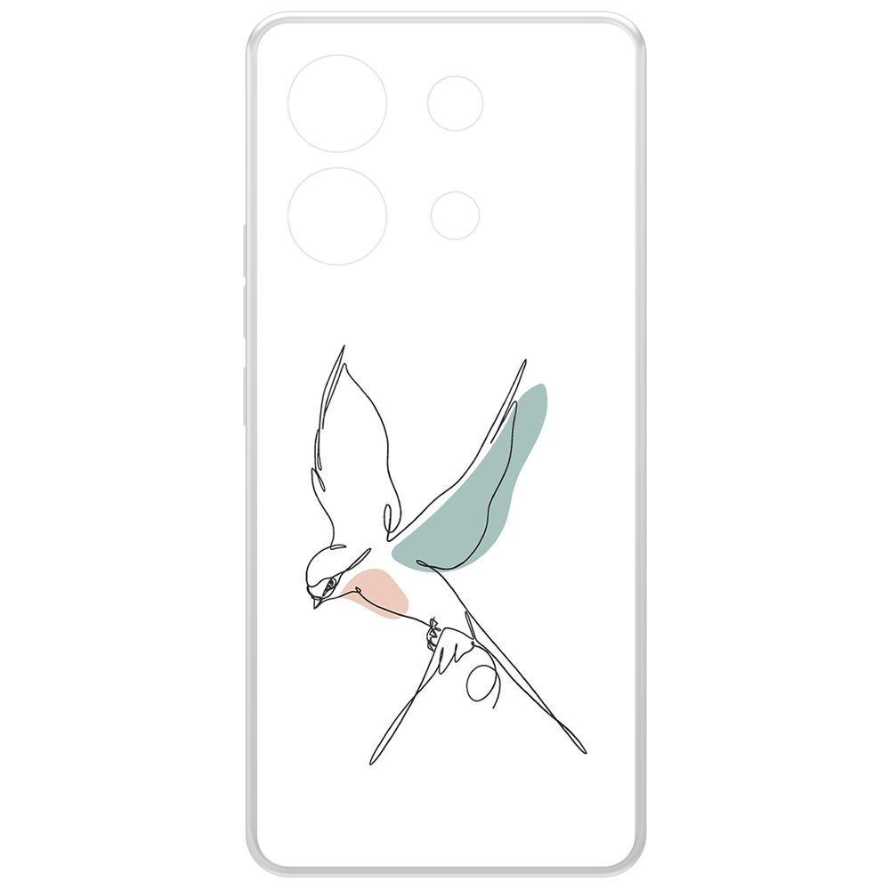 

Чехол-накладка Krutoff Clear Case Полет для Xiaomi Redmi Note 13 Pro 5G, Прозрачный