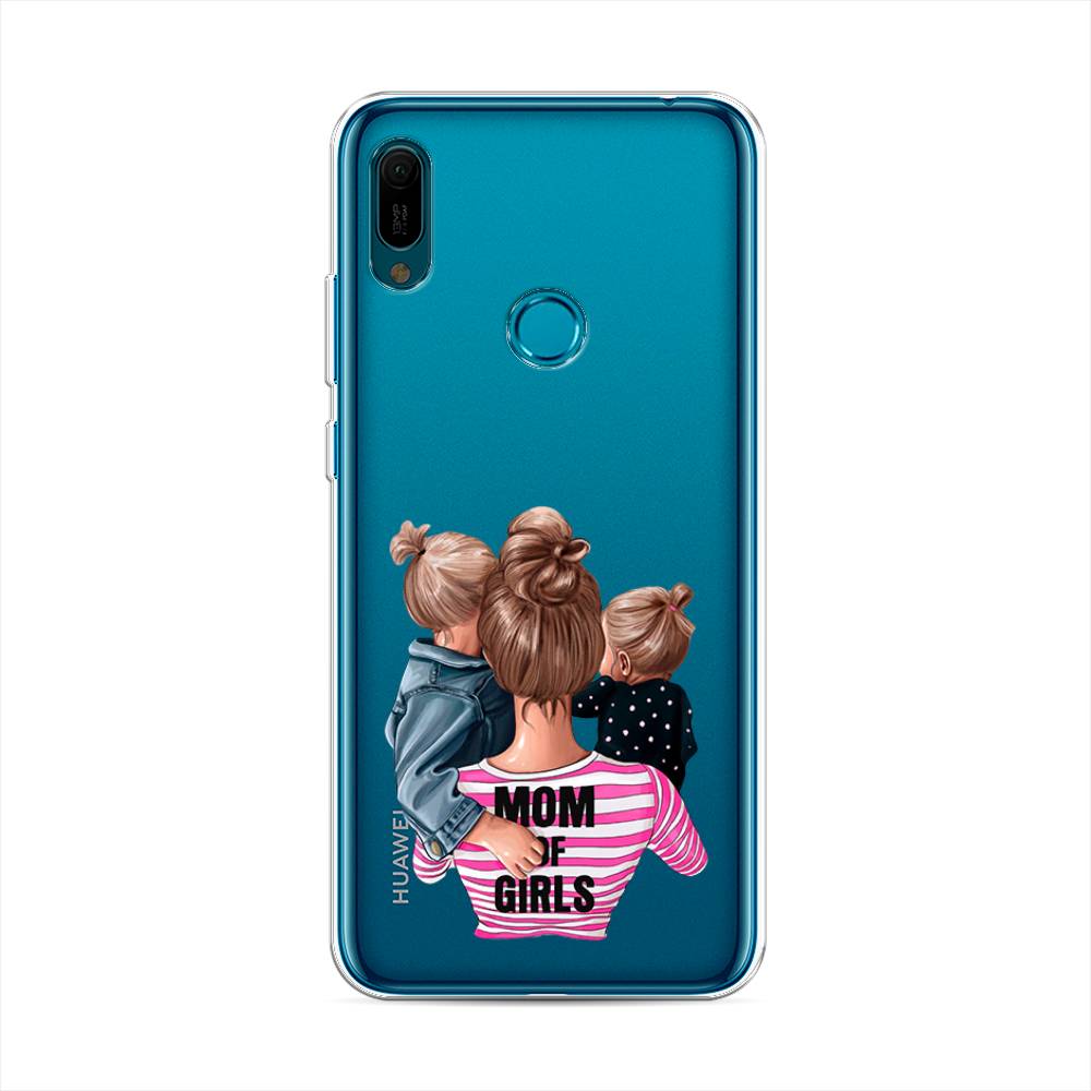 

Чехол Awog на Huawei Y6 2019 "Mom of Girls", Синий;розовый;черный, 68650-6