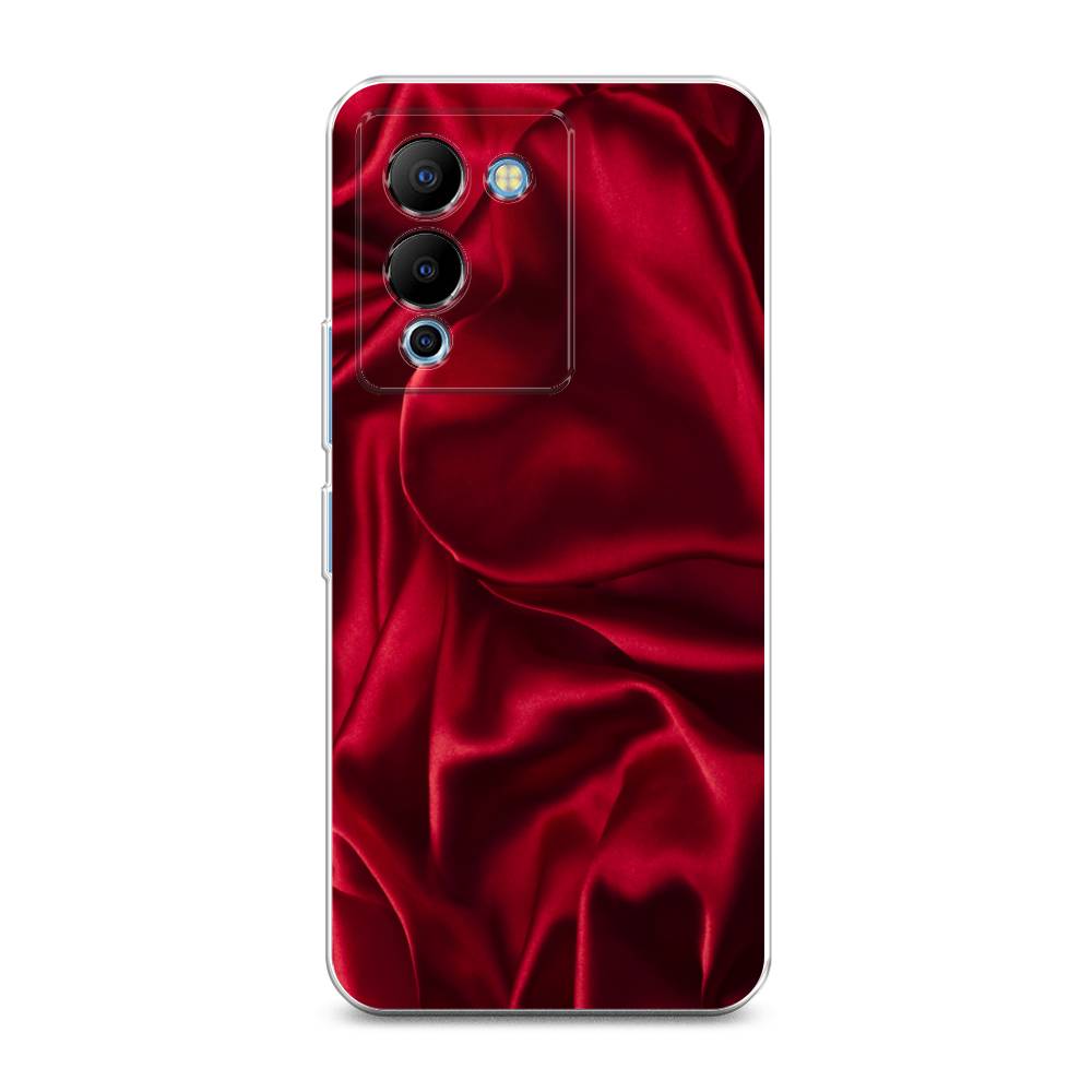 фото Силиконовый чехол "текстура красный шелк" на infinix note 12 g96 awog