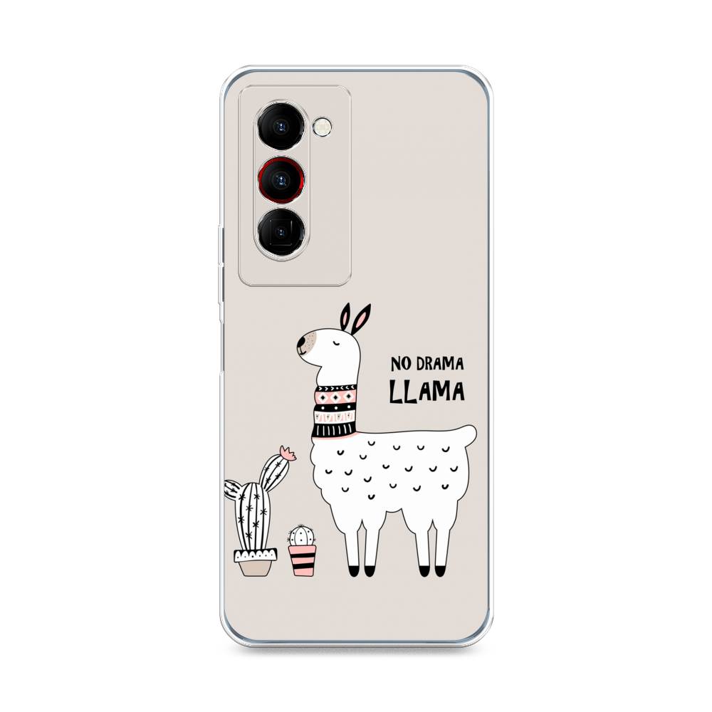 

Чехол Awog на Tecno Camon 18 Premier "No drama LLama", Разноцветный, 300850-2