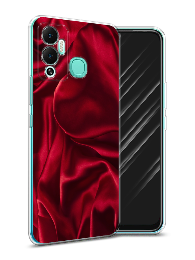 

Чехол Awog на Infinix Hot 12 Play "Текстура красный шелк", Разноцветный, 3101750-3