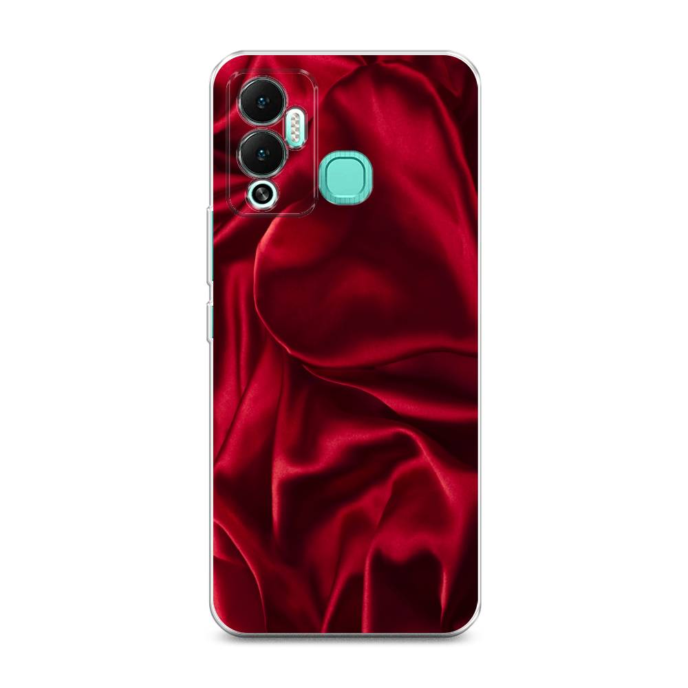 фото Силиконовый чехол "текстура красный шелк" на infinix hot 12 play awog