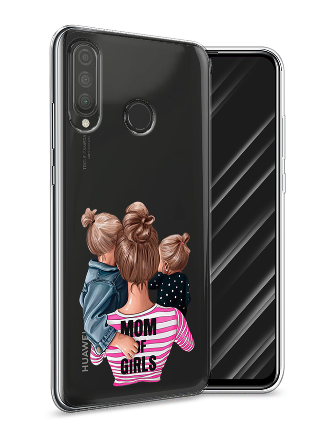 

Чехол Awog на Huawei P30 Lite "Mom of Girls", Синий;розовый;черный, 67950-6
