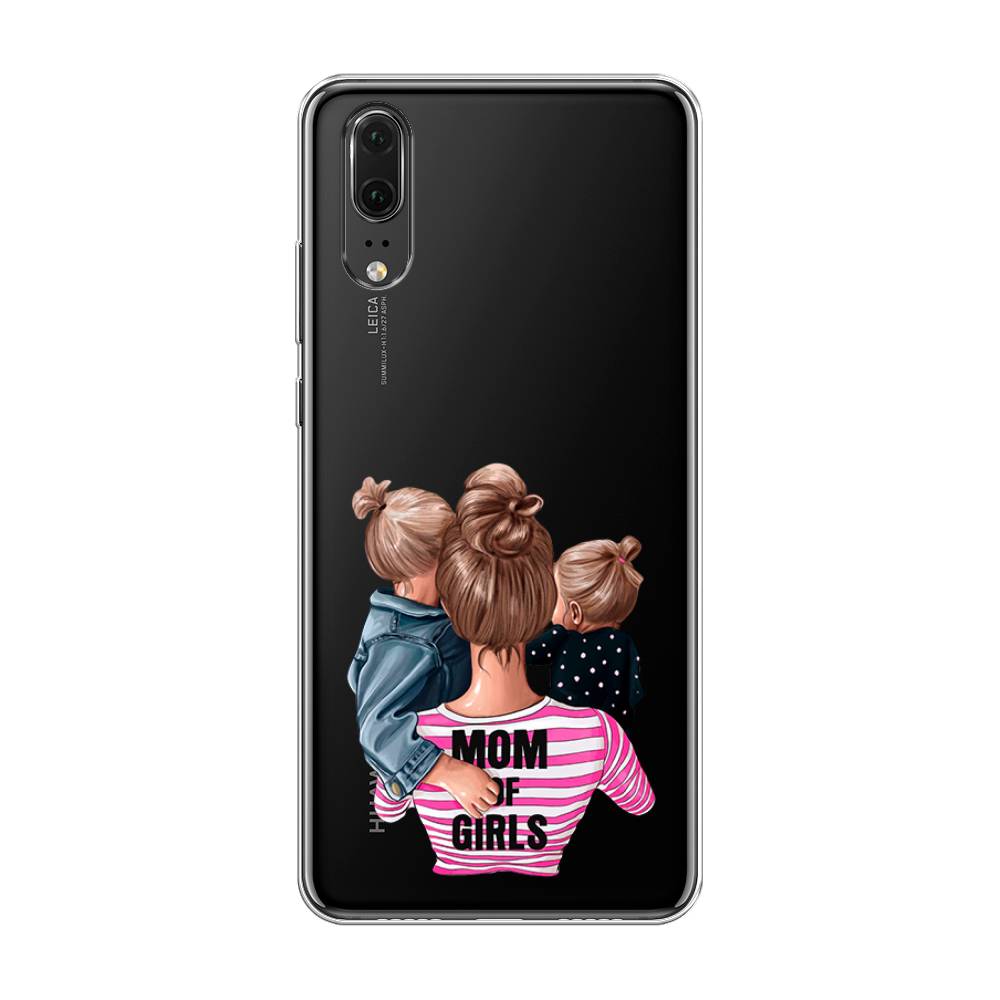 

Чехол Awog на Huawei P20 "Mom of Girls", Синий;розовый;черный, 64350-6