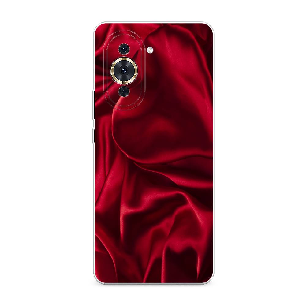 фото Силиконовый чехол "текстура красный шелк" на huawei nova 10 pro awog