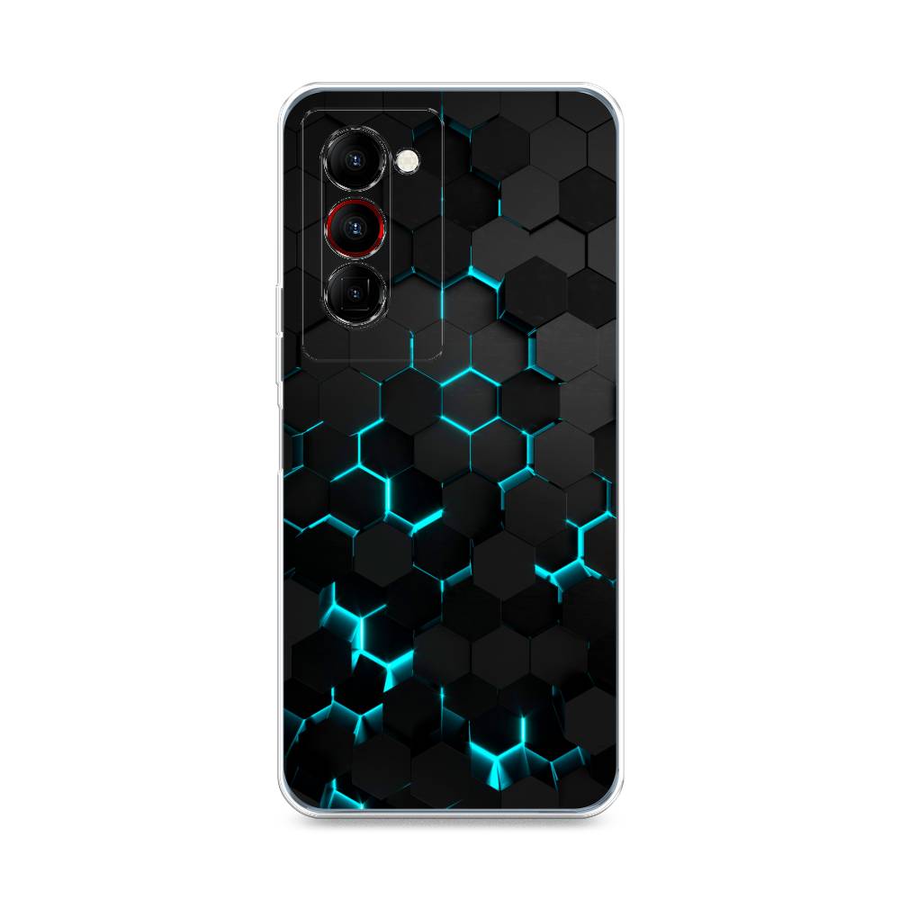 

Чехол Awog на Tecno Camon 18 Premier "Соты бирюзовые", Разноцветный, 300850-3