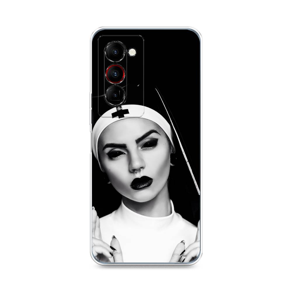 

Чехол Awog на Tecno Camon 18 Premier "Черная монашка", Разноцветный, 300850-9