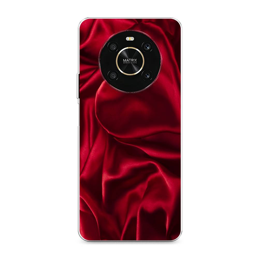 фото Силиконовый чехол "текстура красный шелк" на honor x9 awog