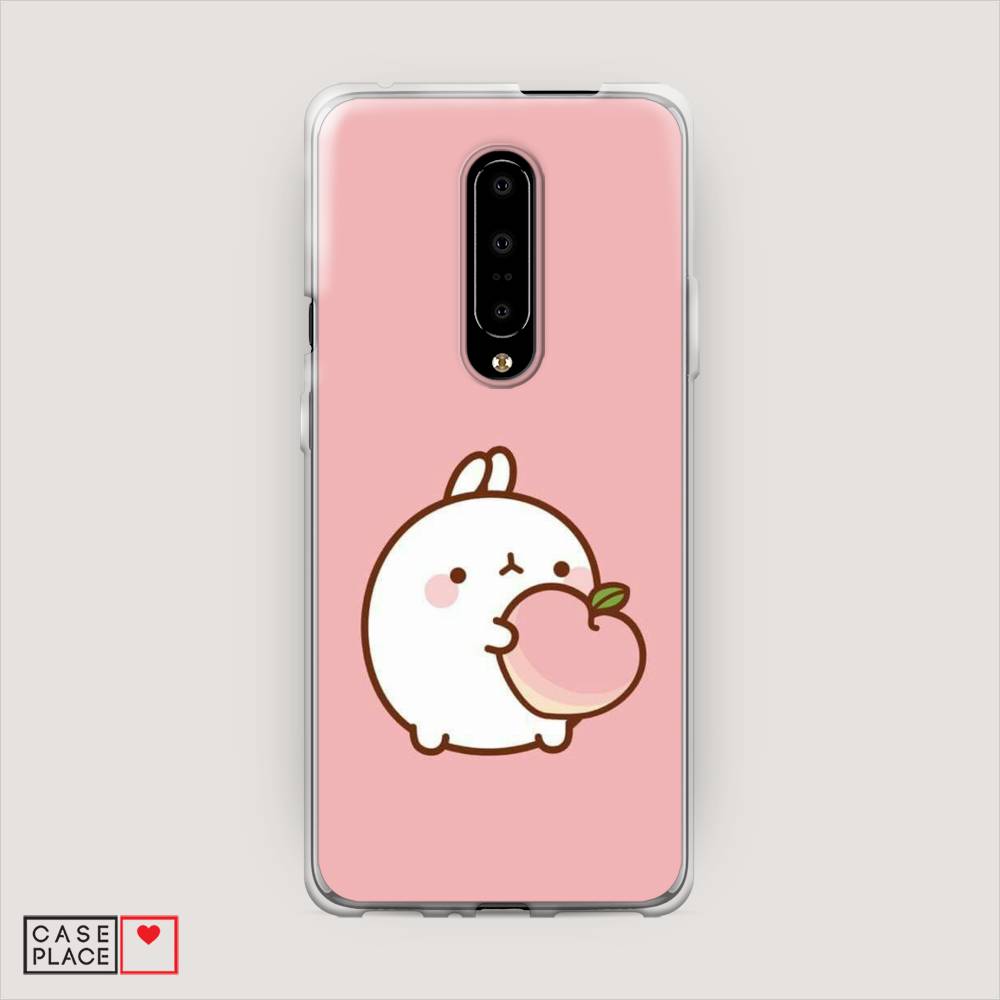 

Чехол Awog на OnePlus 7 Pro / ВанПлас 7 Pro "Кролик с персиком", Розовый;бежевый, 150850-1