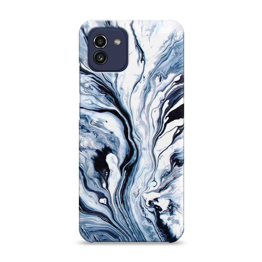 

Пластиковый чехол "Голубой минерал мрамор" на Samsung Galaxy A03, 2104920-2