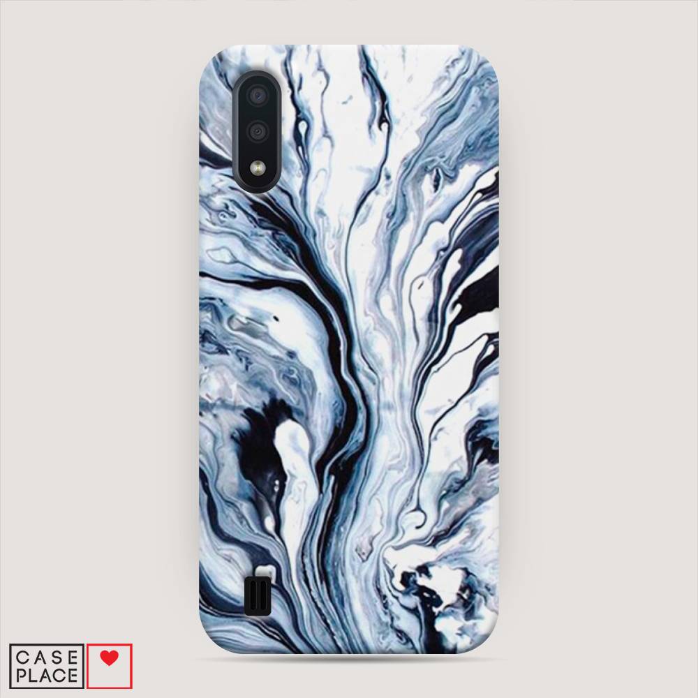 

Пластиковый чехол "Голубой минерал мрамор" на Samsung Galaxy A01
