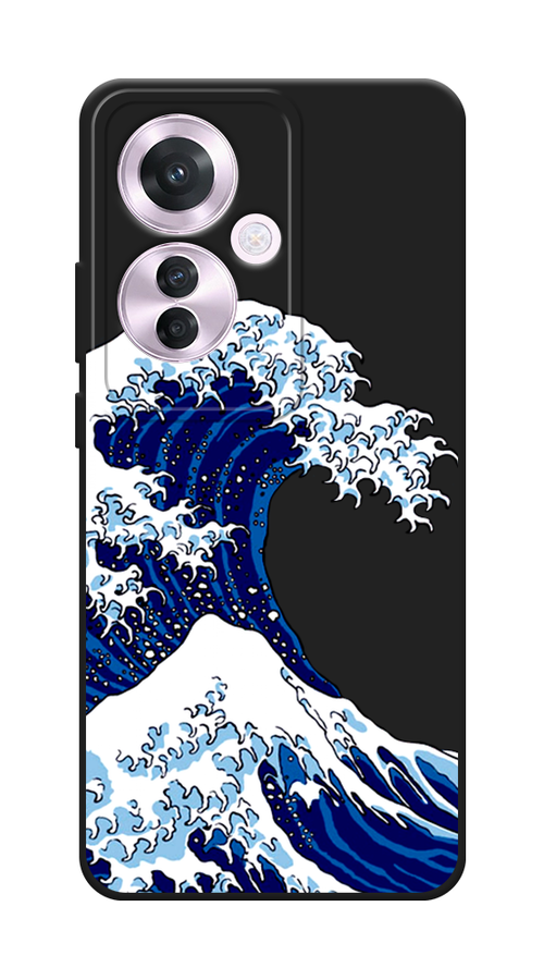 

Чехол Awog на Oppo Reno 11F "Волна в Канагаве", Синий;белый, 2516652-1