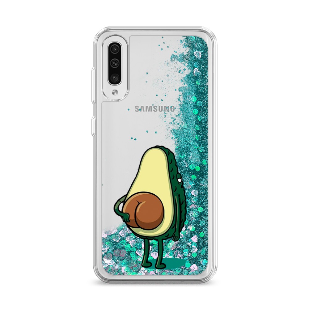 

Жидкий чехол с блестками "Попа авокадо" на Samsung Galaxy A30s, 28895-1