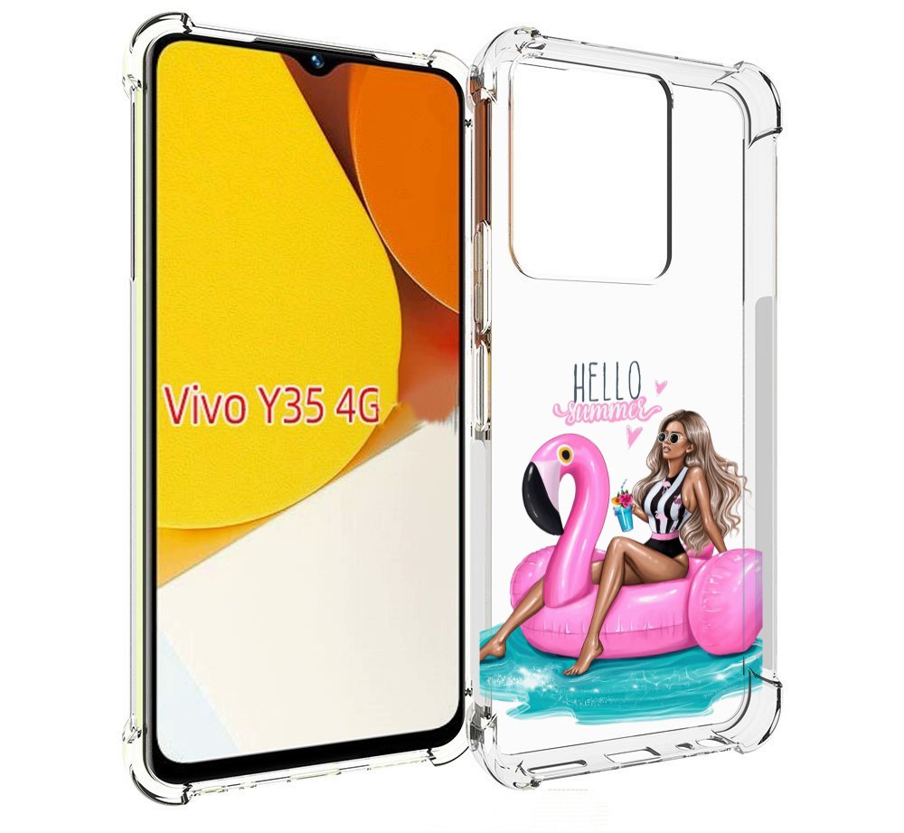 

Чехол MyPads Hello-summer для Vivo Y35 4G 2022 / Vivo Y22, Прозрачный, Tocco