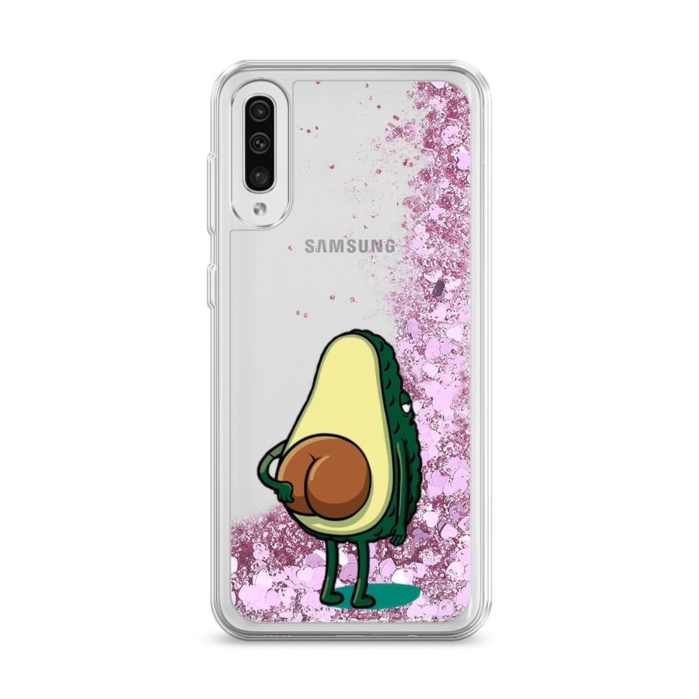 

Жидкий чехол с блестками "Попа авокадо" на Samsung Galaxy A30s