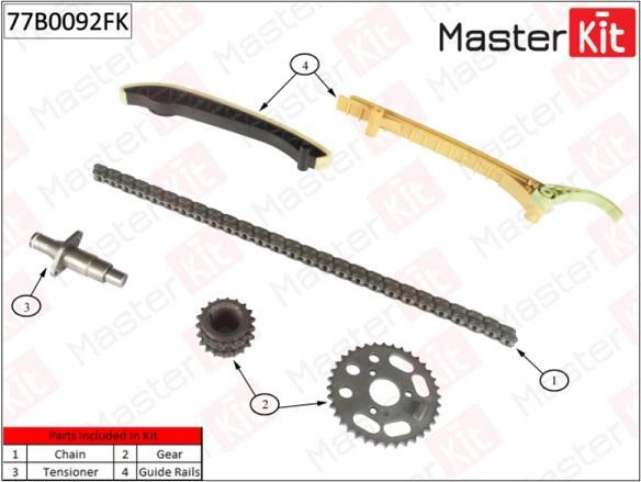 

Комплект Цепи Грм Mb W168 1.4i - 1.6i M166 97 77b0092fk MasterKit арт. 77B0092FK