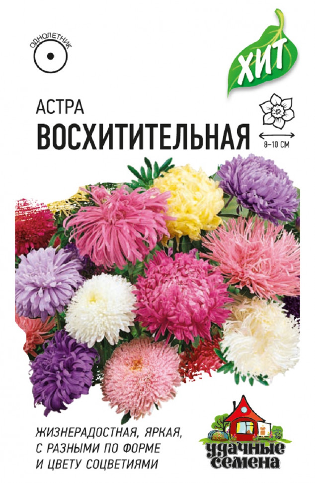 

Семена астра Восхительная Удачные семена 10007284-20 20 уп.