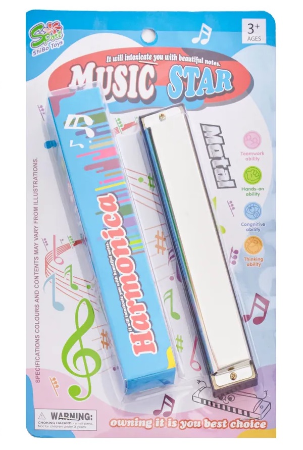 

Губная гармошка ShiboToys 18 см, Голубой