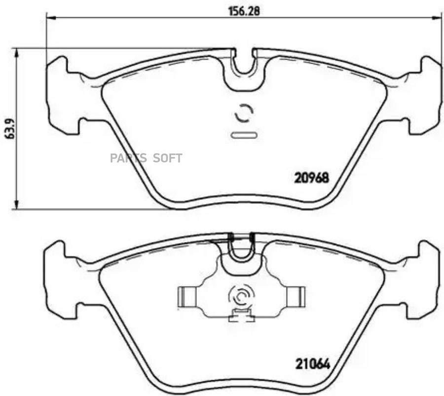 

Тормозные колодки brembo передние P06012