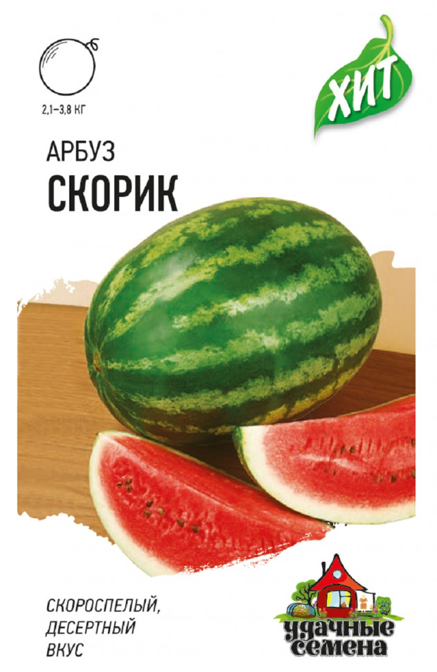 

Семена арбуз Скорик Удачные семена 10006346-20 20 уп.