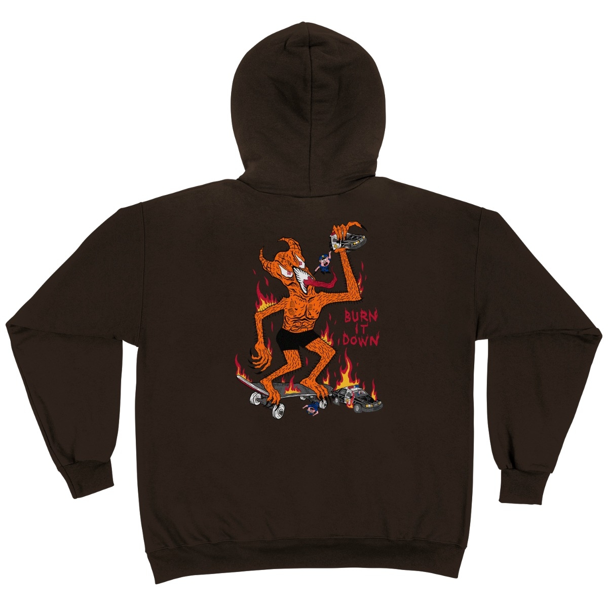 

Худи мужское Thrasher Burn It Down Hood коричневое M, Burn It Down Hood