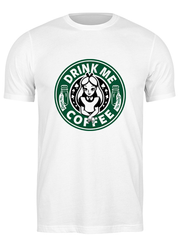 

Футболка мужская Printio Drink me coffee (налей мне кофе) белая S, Белый, Drink me coffee (налей мне кофе)