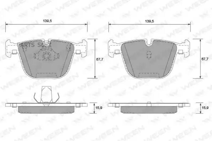 

Тормозные колодки дисковые задние BMW 3, 5, 6, 7, X5, X6 WEEN 151-1205