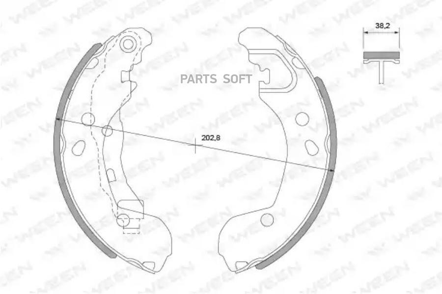 

Тормозные колодки барабанные LADA Vesta, NISSAN Note (E11,E12), Tiida (C11), Mi WEEN 152-2