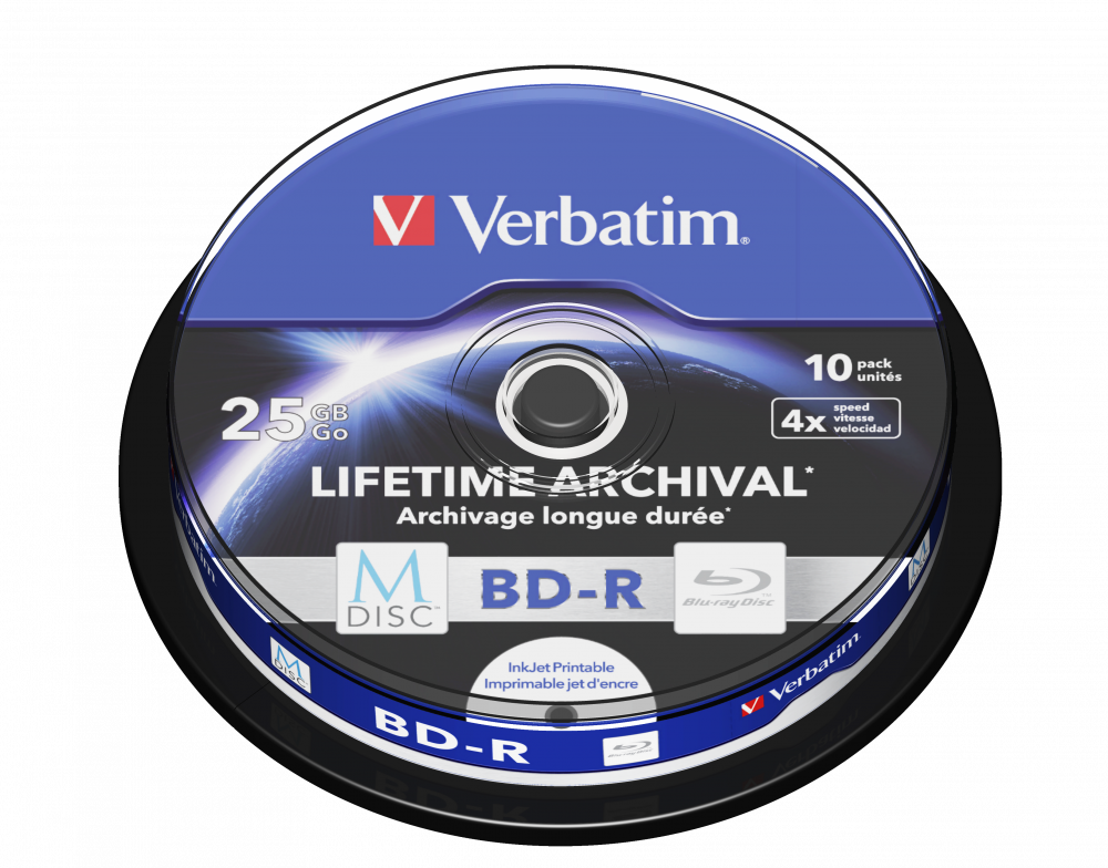 

Диск bd-r Verbatim M-DISC BD-R 10шт. (43825), M-DISC BD-R