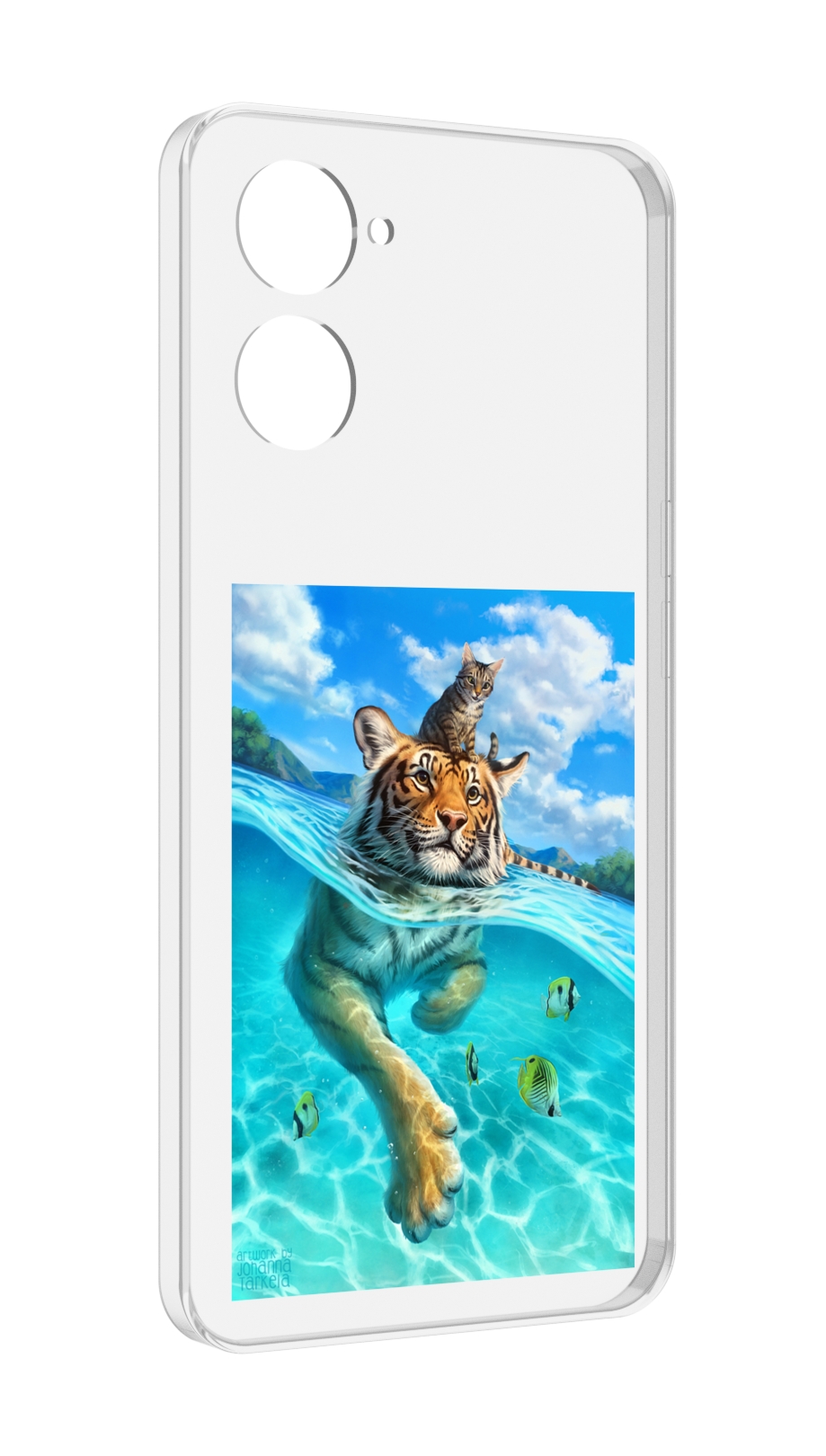 

Чехол MyPads Кот-на-тигре для Realme 10S противоударный, Tocco