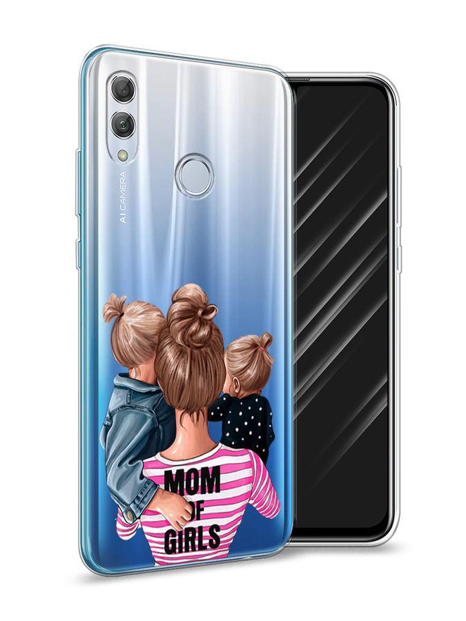 

Чехол Awog на Huawei P Smart 2019 "Mom of Girls", Синий;розовый;черный, 67250-6
