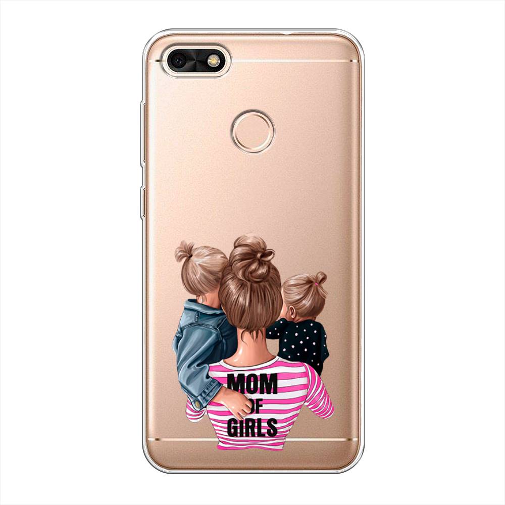 

Чехол Awog на Huawei Nova Lite (2017) "Mom of Girls", Синий;розовый;черный, 64750-6