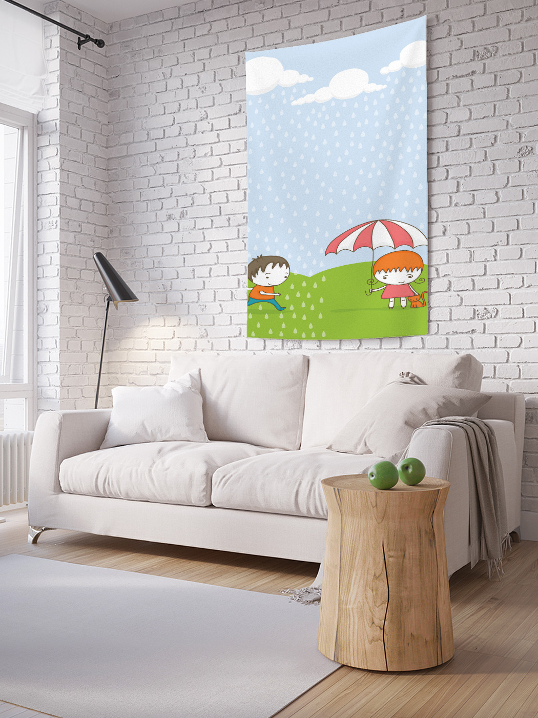 

Вертикальное фотопанно на стену JoyArty Девочка и кот 100x150 см, Девочка и кот