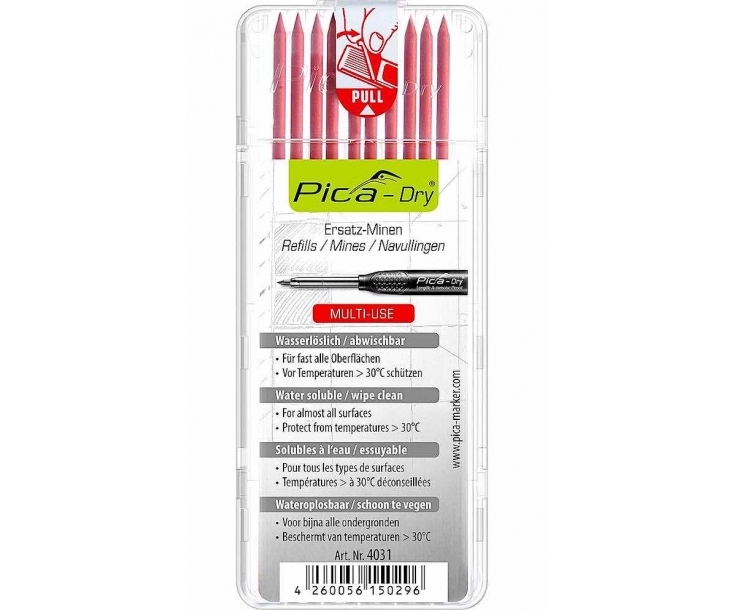 

Грифели Pica kомплект для карандаша Dry 3030 MARKER 4031, Красный
