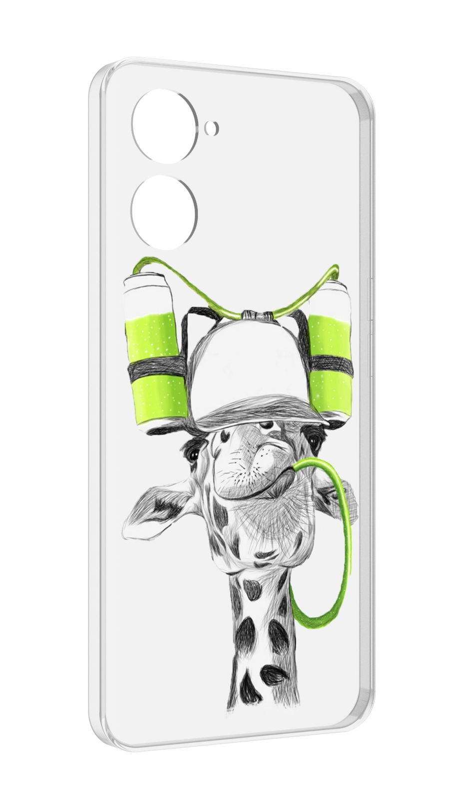 

Чехол MyPads Жираф для Realme 10S противоударный, Tocco