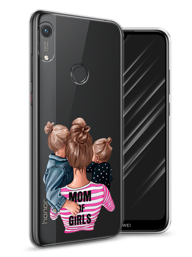 

Чехол Awog на Honor 8A (8A Pro/Prime) "Mom of Girls", Синий;розовый;черный, 68750-6