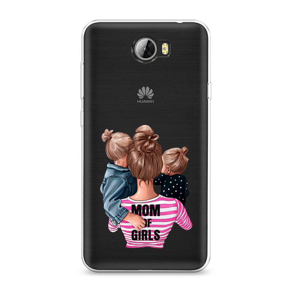 

Чехол Awog на Honor 5A "Mom of Girls", Синий;розовый;черный, 60350-6