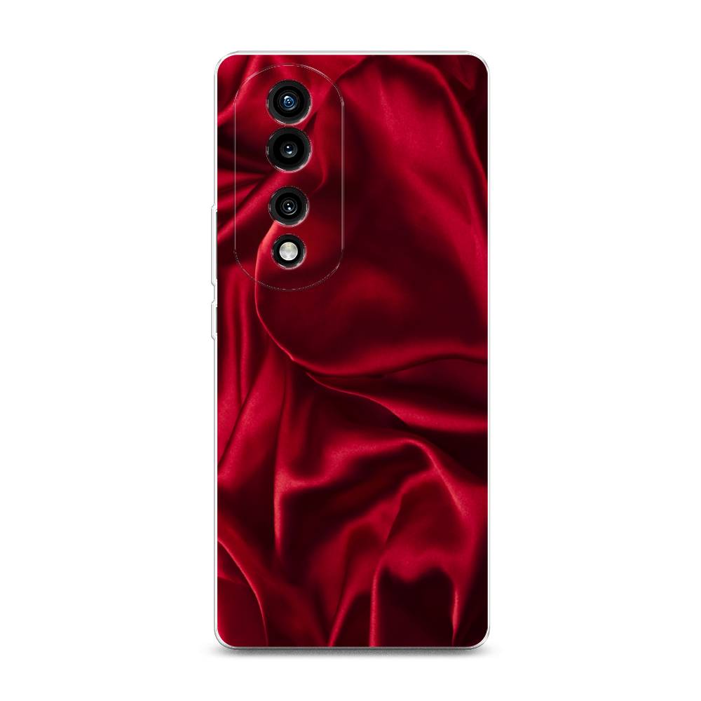 фото Силиконовый чехол "текстура красный шелк" на honor 70 pro awog