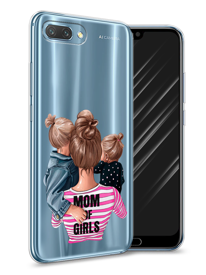 

Чехол Awog на Honor 10 "Mom of Girls", Синий;розовый;черный, 65350-6