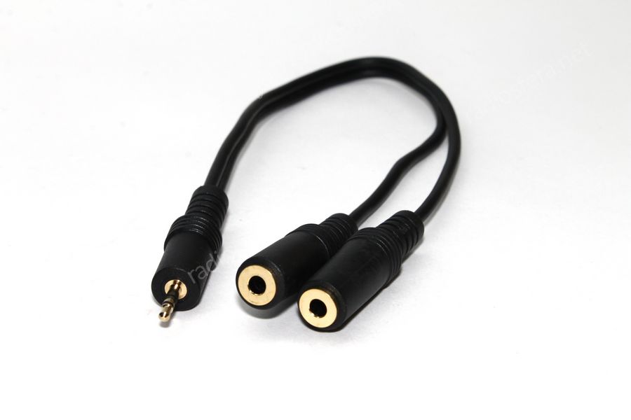 

Переходник J2.5 - 2J3.5(G) гибкий 0,2м gold stereo