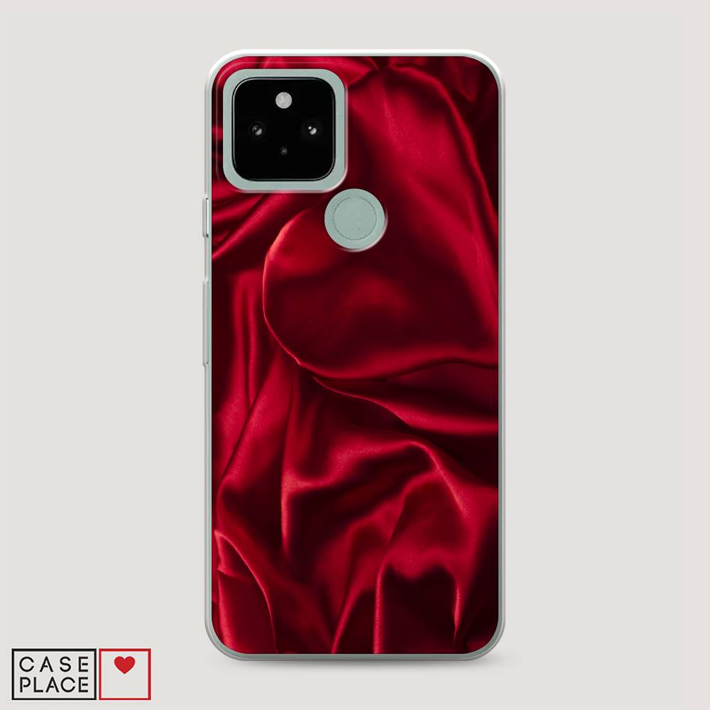 фото Силиконовый чехол "текстура красный шелк" на google pixel 5 awog