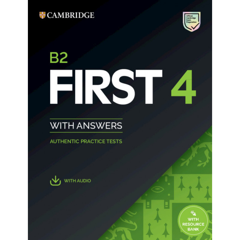 фото Книга cambridge b2 first (fce) authentic practice tests 4. students book with answers &... cambridge audio