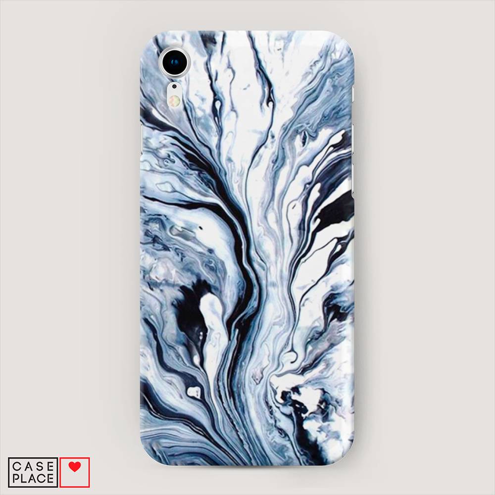 

Пластиковый чехол "Голубой минерал мрамор" на Apple iPhone XR (10R), 12020-2