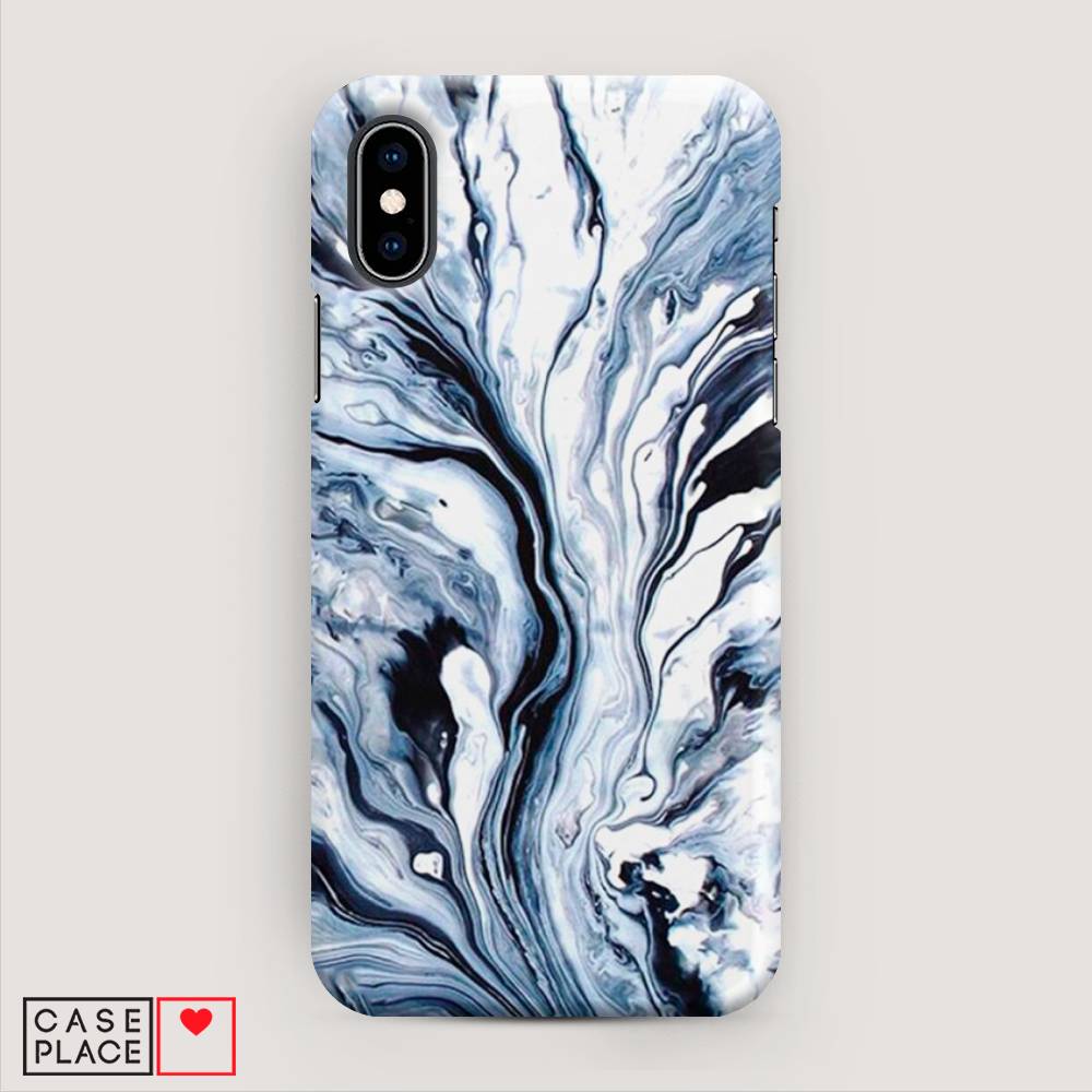 

Пластиковый чехол "Голубой минерал мрамор" на Apple iPhone X (10), 11020-2