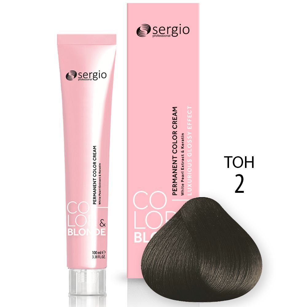Крем-краска для волос Sergio Professional Color & Blonde 2 темно-коричневый интенсивный интенсивный лосьон для восстановления волос conditioning lotion 66 8 4 10 мл