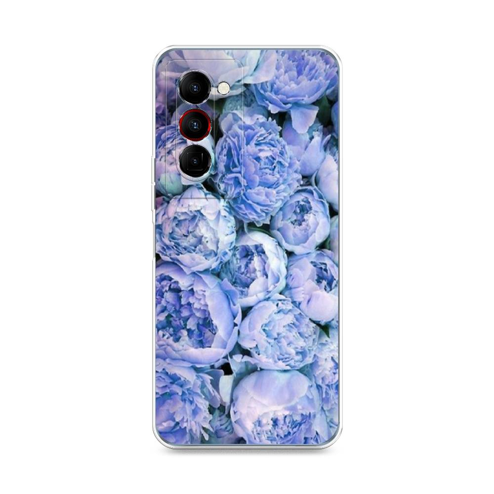 

Чехол Awog на Tecno Camon 18 Premier "Пионы голубые", Разноцветный, 300850-8