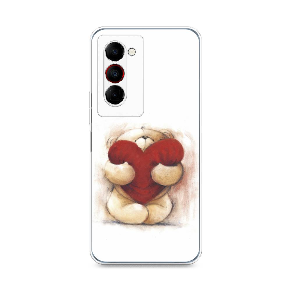 

Чехол Awog на Tecno Camon 18 Premier "Мишка с сердцем 1", Разноцветный, 300850-6