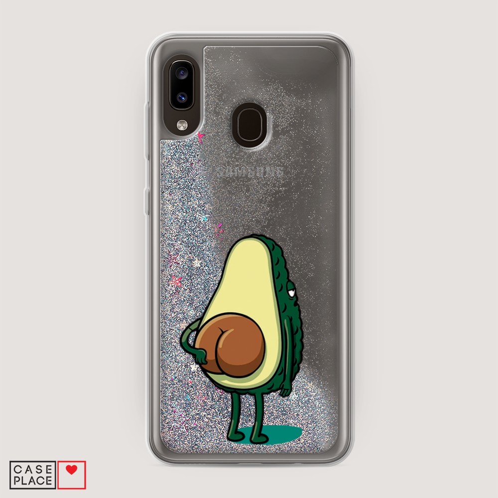 

Жидкий чехол с блестками "Попа авокадо" на Samsung Galaxy A30, 27591-1