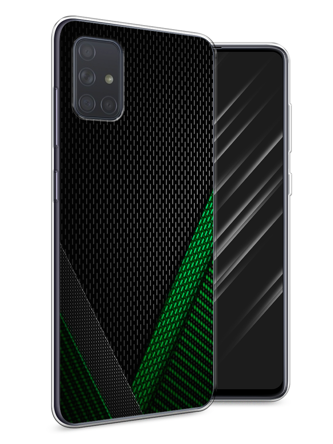 

Чехол Awog на Samsung Galaxy A71 4G "Зеленый карбон", Разноцветный, 29050-3